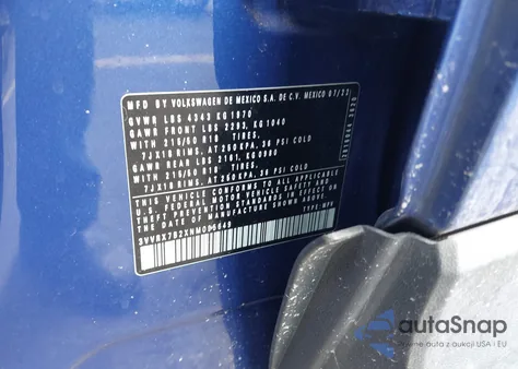 2022 Volkswagen Taos 1.5T Se из США, поврежденный, VIN 3VVRX7B2XNM095649